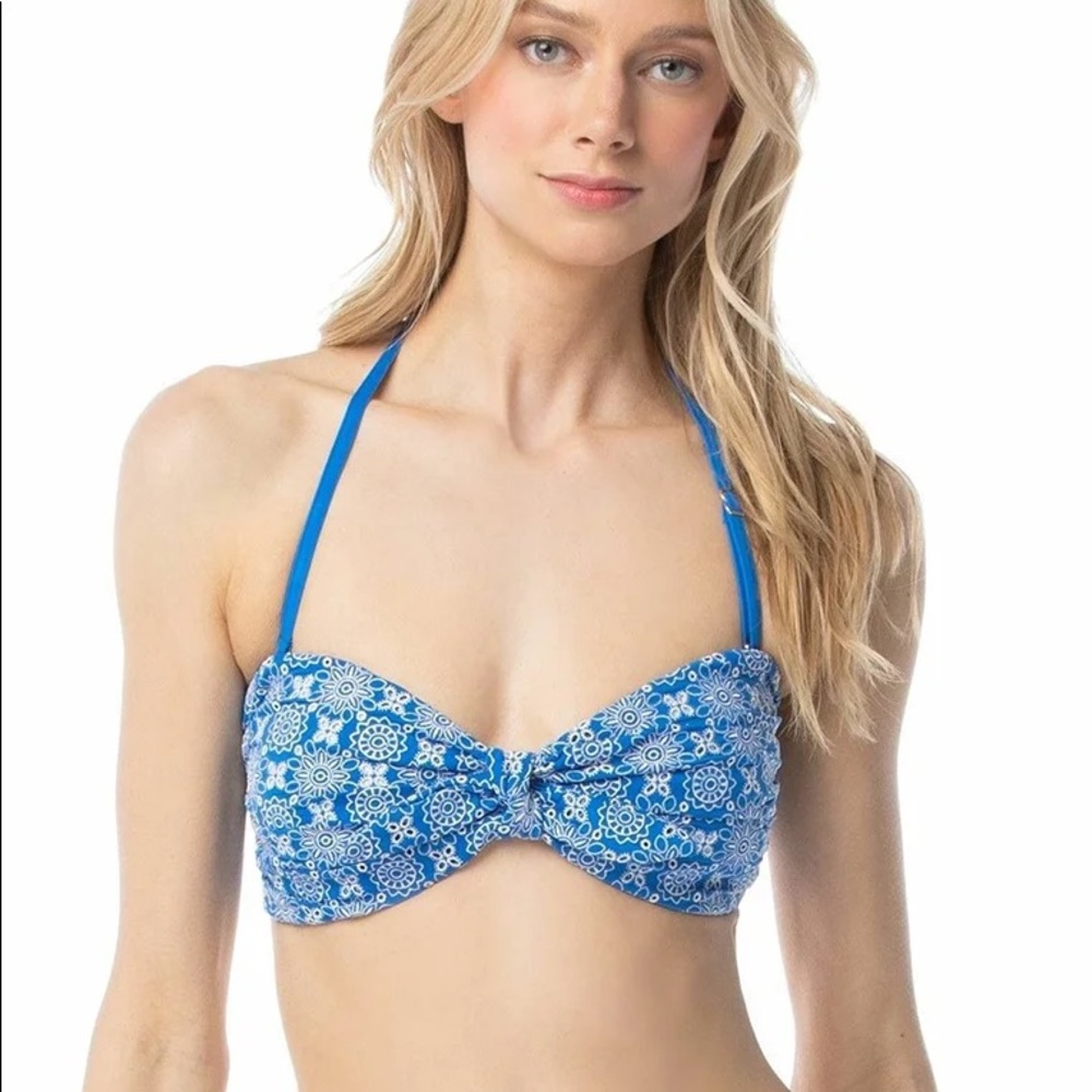 NWT Michael Kors Grecian Blue Texture Bikini Top